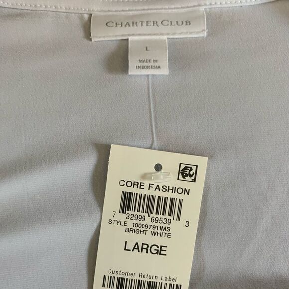 🎄Charter Club Cotton V-Neck Wrap Top - Picture 5 of 7